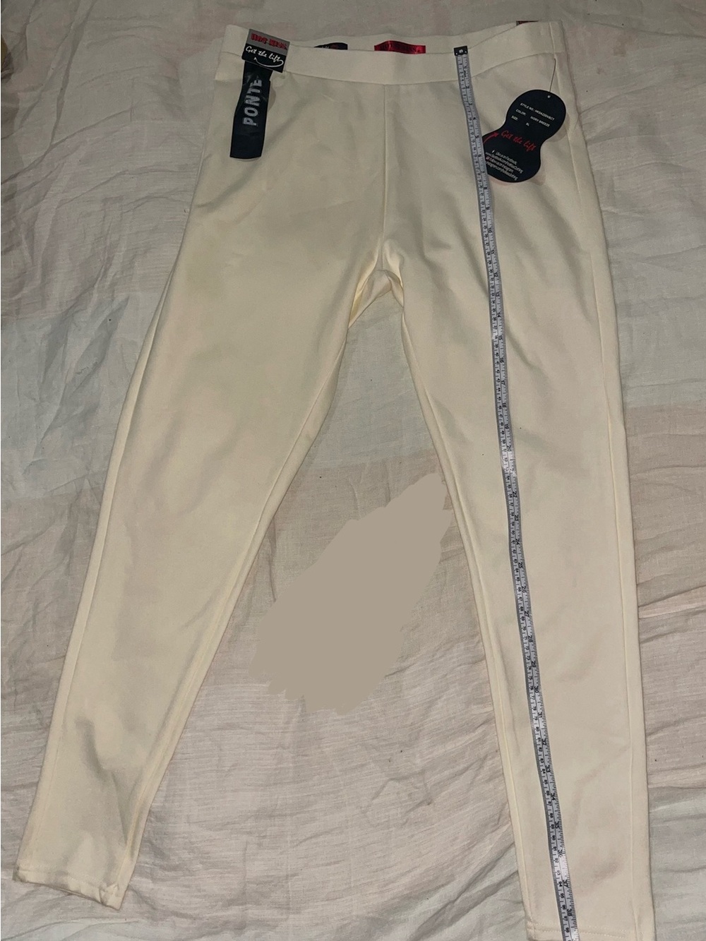 Point By White/Tan Women’s Slim Stretch Pants/Leggings